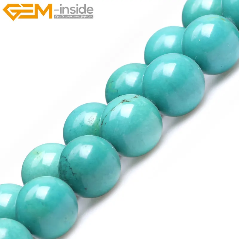 Крашеный цвет круглый старый Turquoises модные популярные бусины для изготовления