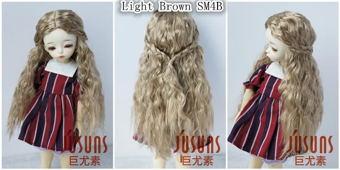 JD119 1/12 1/8 1/6 BJD кукольные парики Длинные Принцесса кудрявый парик Размер 4-5 дюймов 5-6 дюймов 6-7 дюймов синтетический мохеровый парик аксессуары для кукол