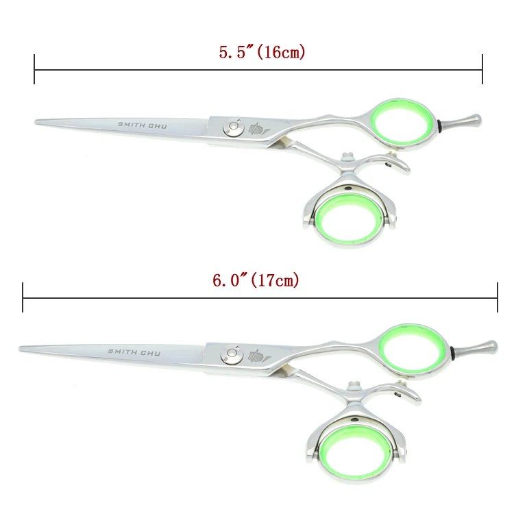 

5.5" 6.0" Smith Chu Barber Cutting Scissors Hairdresser's Thinning Shears Salon 360 Degree Rotation Hairdressing Tesoura LZS0122