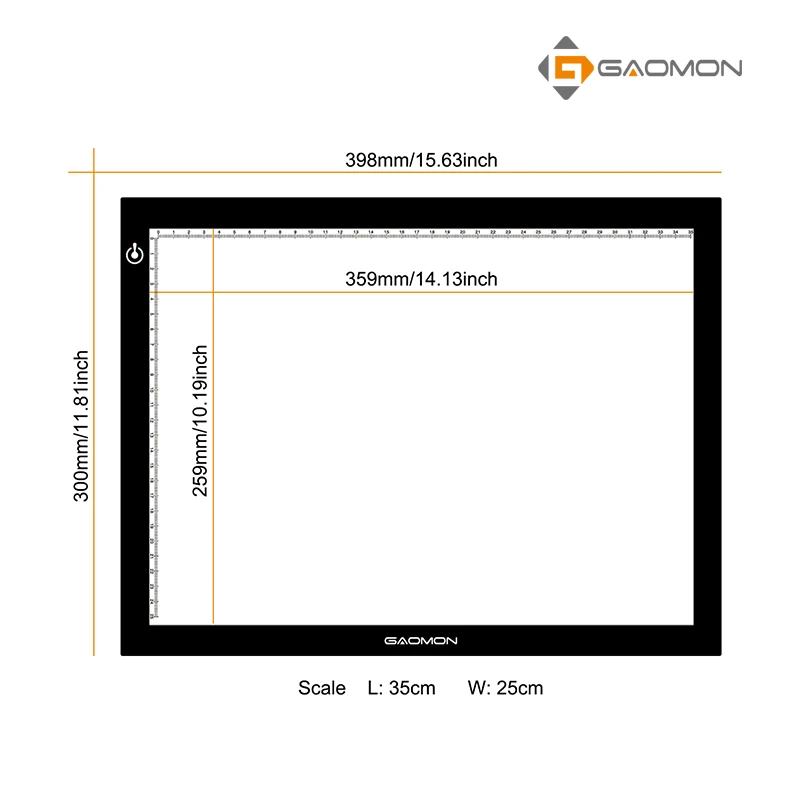 GAOMON LED Light Pad GB4 ультратонкая микро usb световая коробка для чередования и