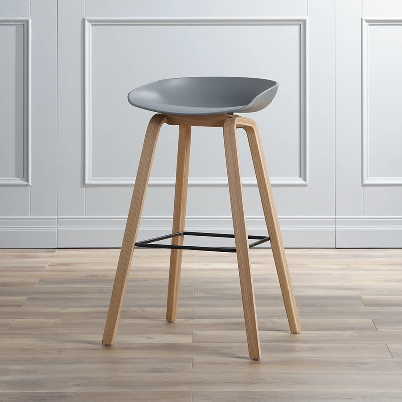 Современный и лаконичный дизайн барный стул из цельной древесины модный