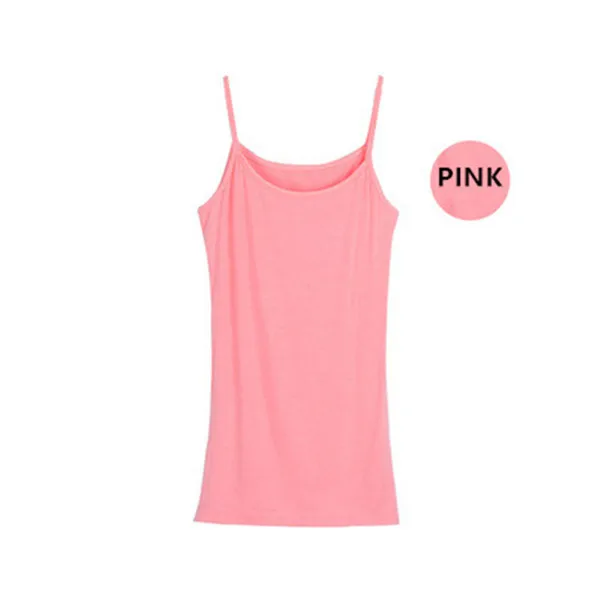 pink Топ на бретелях, нижнее белье для женщин, женская летняя рубашка, женские сексуальные топы белого и черного цвета, женские топы без рукавов размера плюс 3XL 4XL Cami - Цвет: pink