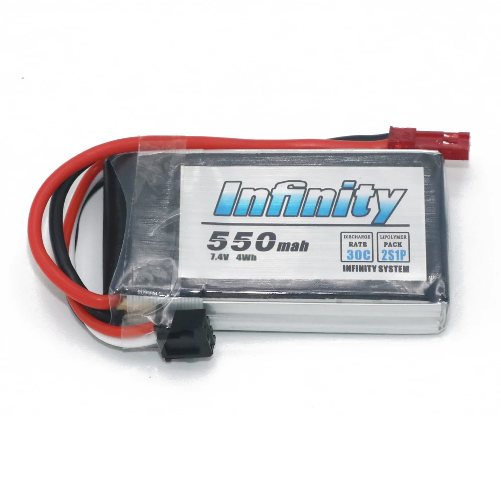 Infinity перезаряжаемая Lipo батарея 2S 7 4 V 550mAh 40C JST Разъем для RC квадрокоптера | Игрушки