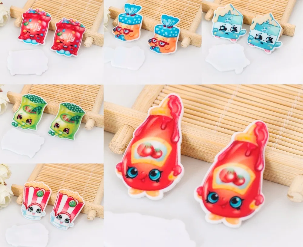 Kawaii Мультфильм плоское заднее украшение из смолы снек еда фигурка дома ремесло DIY