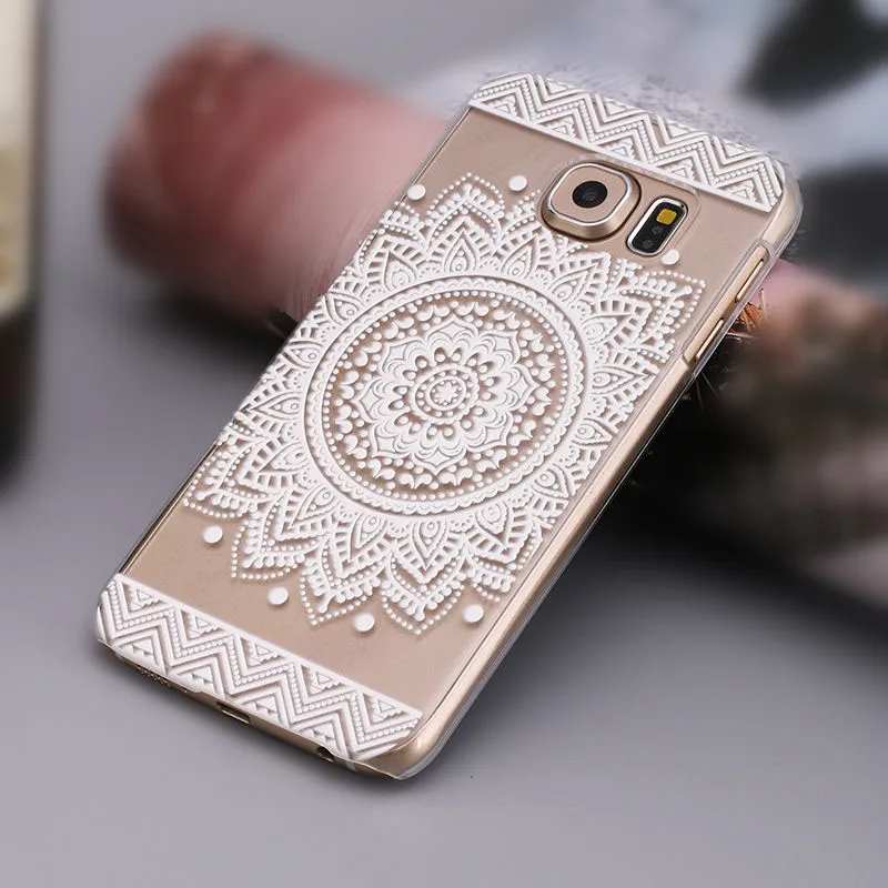 Элегантный чехол для телефона Campanula Mandala с цветочным рисунком Ретро стиль Samsung Galaxy