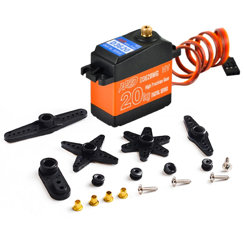HDKJ D3620 водонепроницаемый сервопривод с металлическим зубчатым приводом цифровой сервопривод 180 градусов 20 кг высокий крутящий момент сервопривод для радиоуправляемой модели автомобиля скоростные лодки части