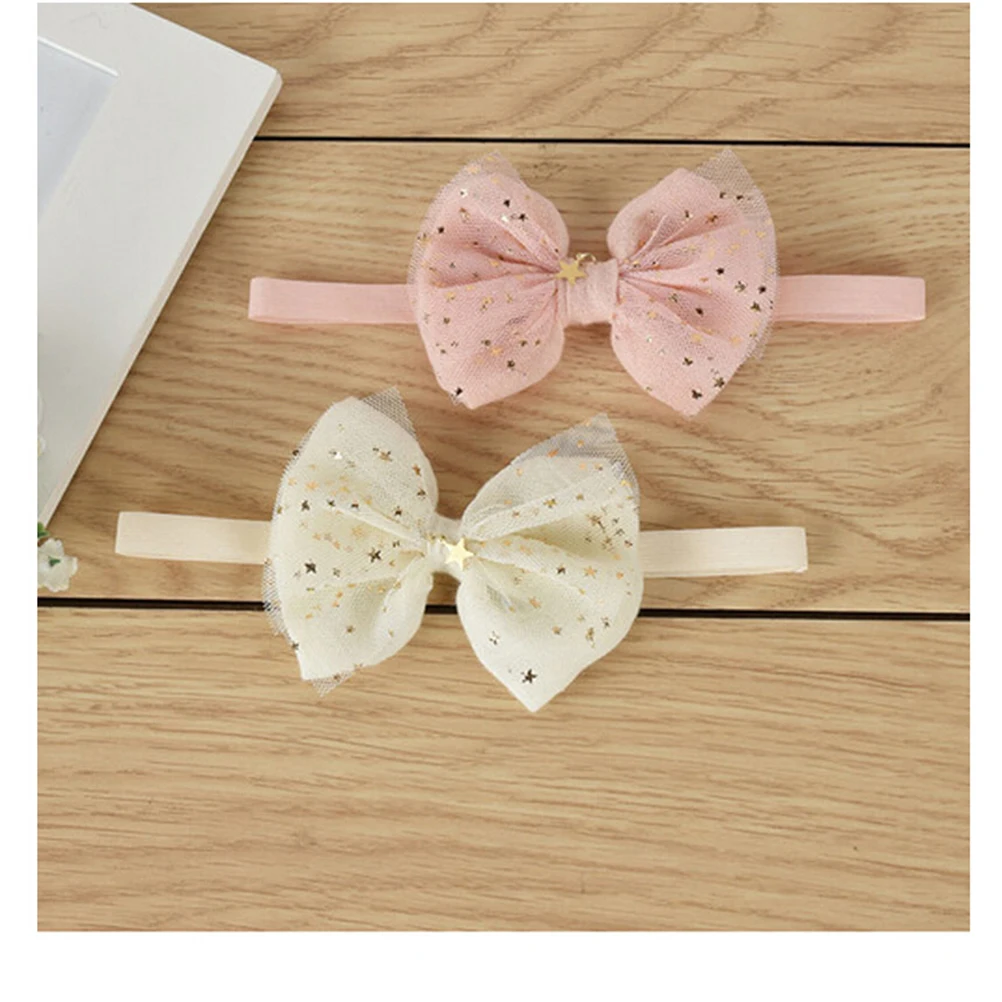 1Pc Pink White Kawaii Baby Girl Toddler Headwear Headband Accessories Dot Cotton Bowknot Hair Band Hot sale | Детская одежда и