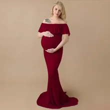 Хлопковое платье с открытыми плечами для беременных, реквизит для фотосессии, сексуальное женское вечернее платье для фотосессии во время беременности, съемка, макси платья, новинка