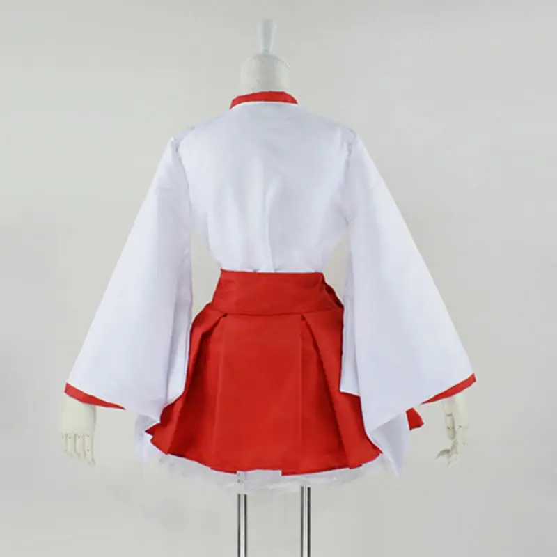 

Anime Inuyasha Red High-waisted Japanese Kimono Cosplay Lolita Dresses Kikyou Girls Clothes Hallween Costume For Woman