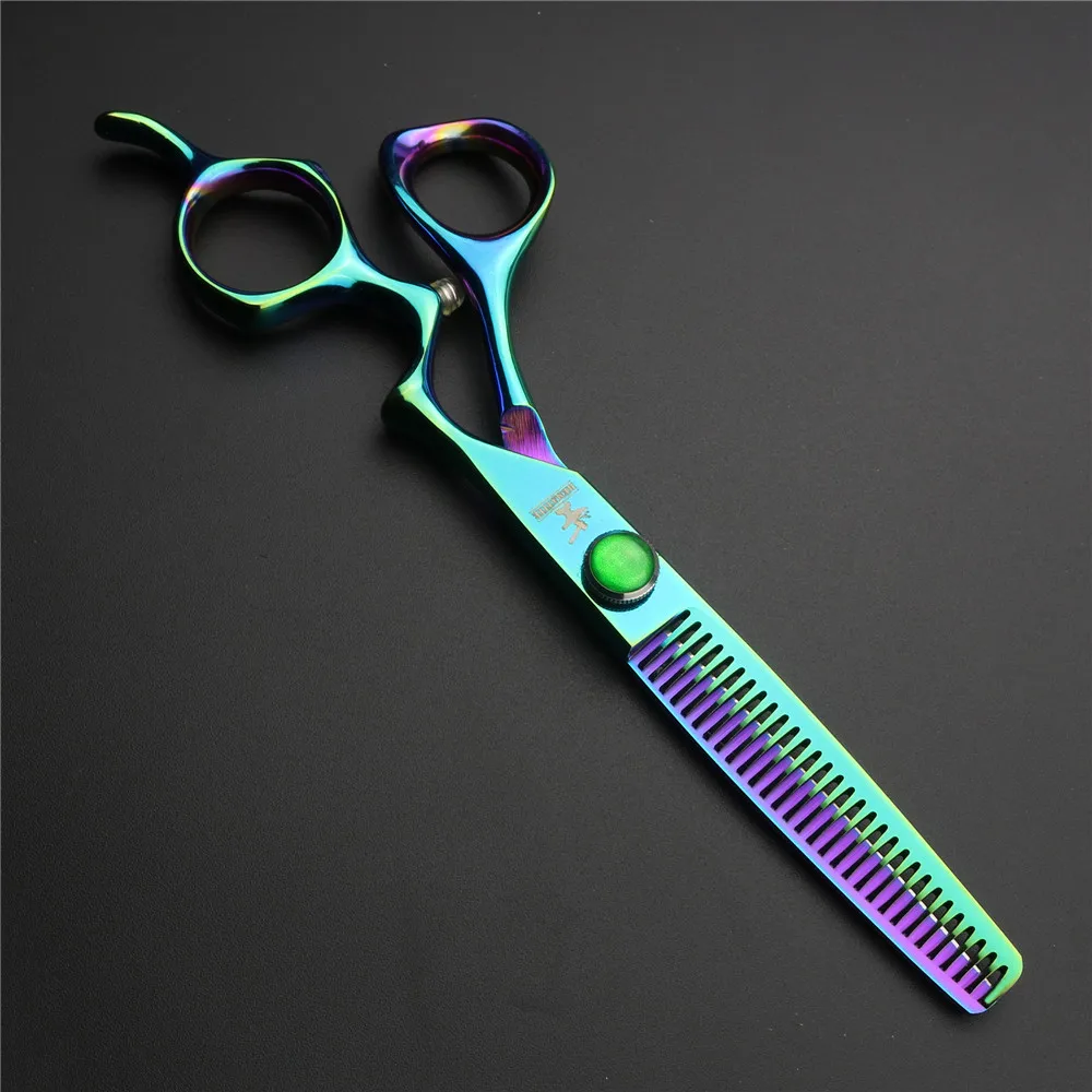 6 inch Aurora Color High Quality Japan 440C Cutting and Thinning Scissors Hairdresser Professional Hair Set | Красота и здоровье