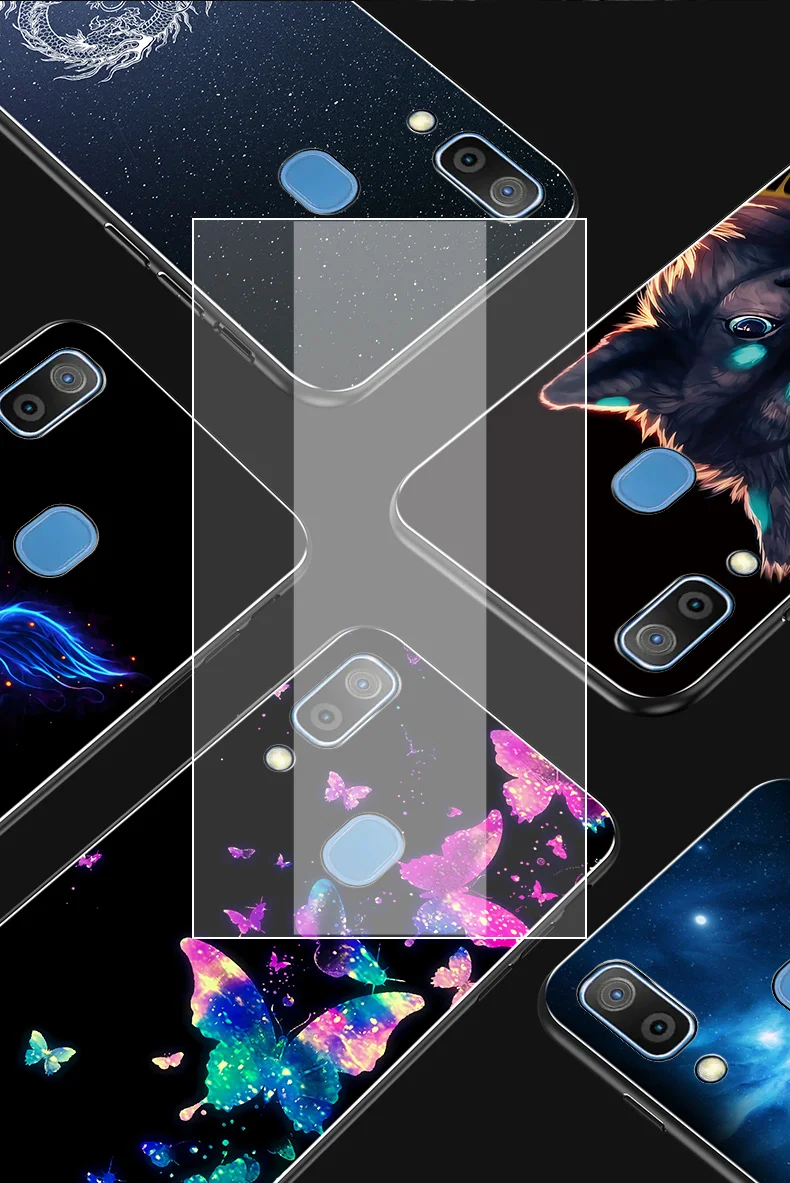 Чехол для samsung Galaxy A50 A30 A20 чехол из закаленного стекла светящийся противоударный мультяшный чехол с картинкой из сериала Teen Wolf для samsung Galaxy A30 A50 чехол
