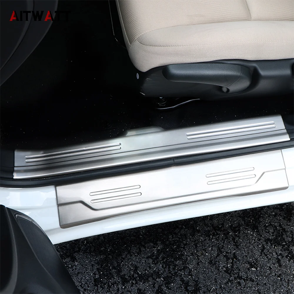 AITWATT для Honda City 2015 2016 2017 из нержавеющей стали порога Защитные педали потертости