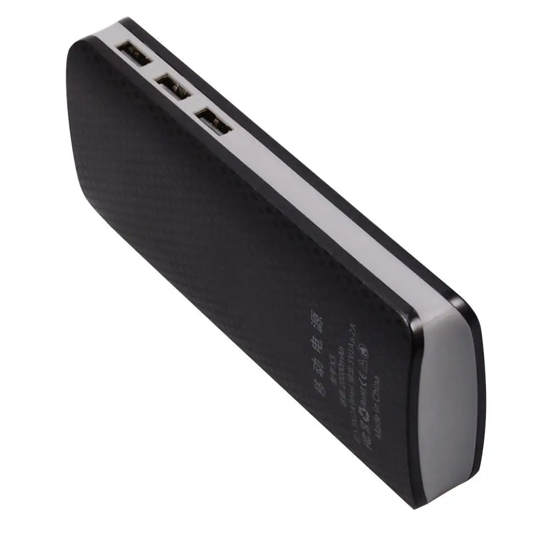 Портативный корпус Powerbank 3 usb-порта для зарядки Держатель батареи ЖК-Дисплей