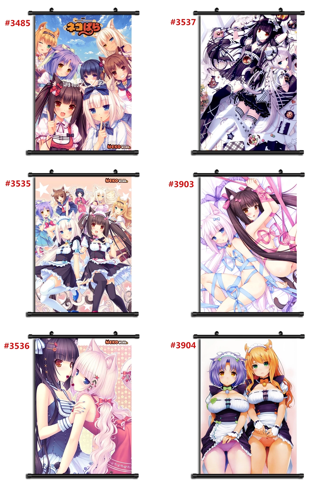 Nekopara Аниме Манга настенный плакат свиток|Рисование и каллиграфия| |