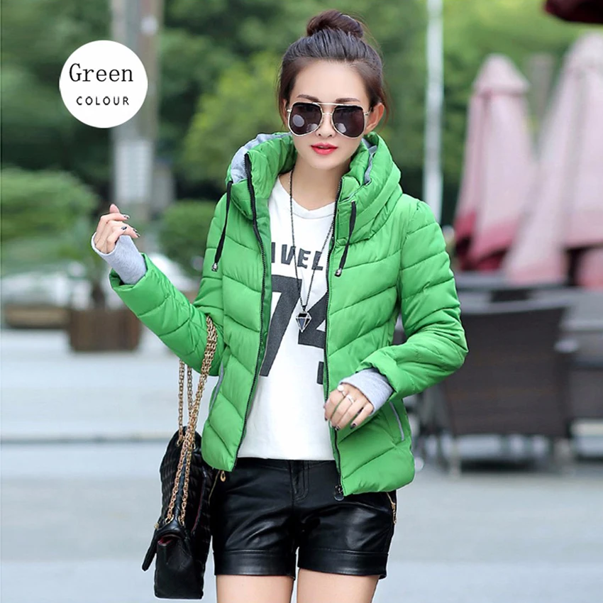 Куртка женская зимняя утепленная с капюшоном|Женские плащи и тренчи| |