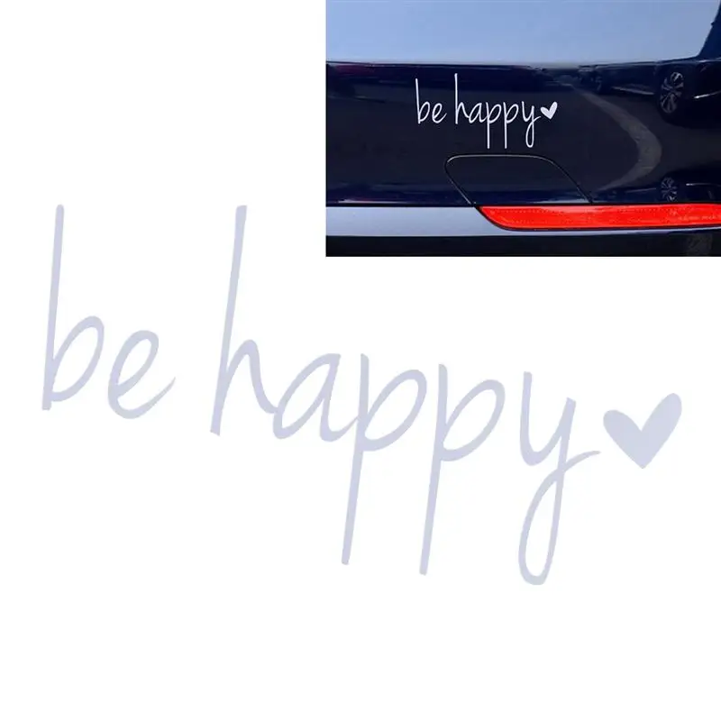 14x7 5 см Автомобильная наклейка s Be Happy Decal Виниловая для Windows автомобилей стен