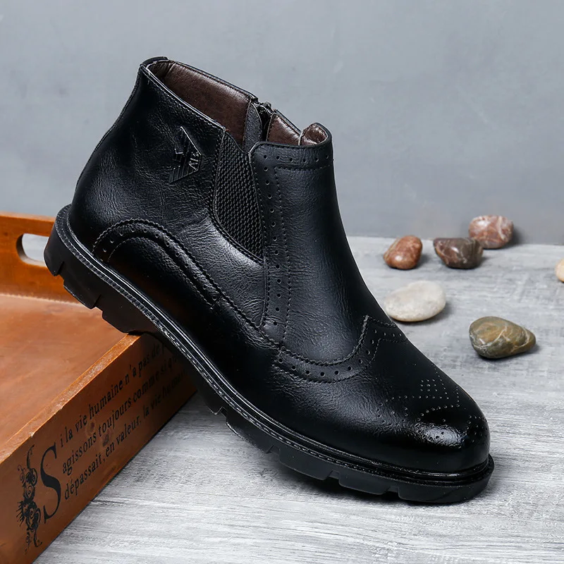 2018 Новые мужские модные удобные ботильоны высокого качества повседневные