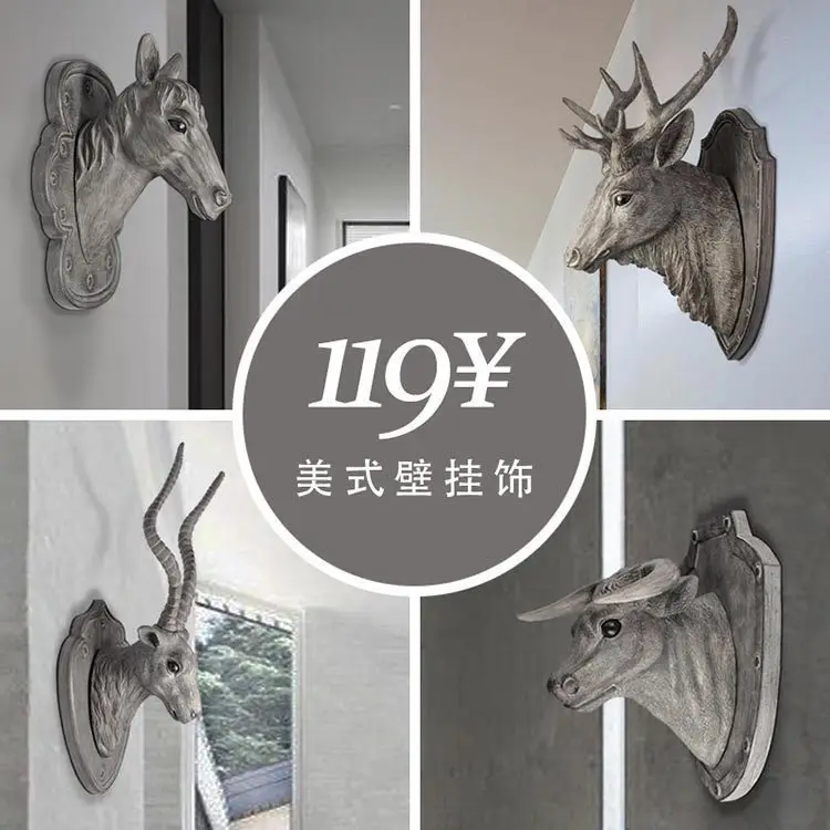 Креативный стереоскопический настенный подвесной светильник с головой