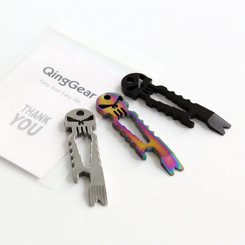 Multifunction Pocket Tool EDC Mini Pry Bar Crowbar Bottle Opener Wrench Outdoor Skeleton Cool Key for Hiking Camping Hunting | Спорт и