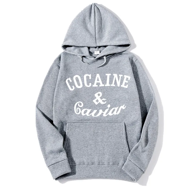 Новая верхняя одежда с капюшоном весна-осень-зима крутая одежда Cocaines& Икра хип-хоп толстовки для мужчин и женщин - Цвет: 12Gray