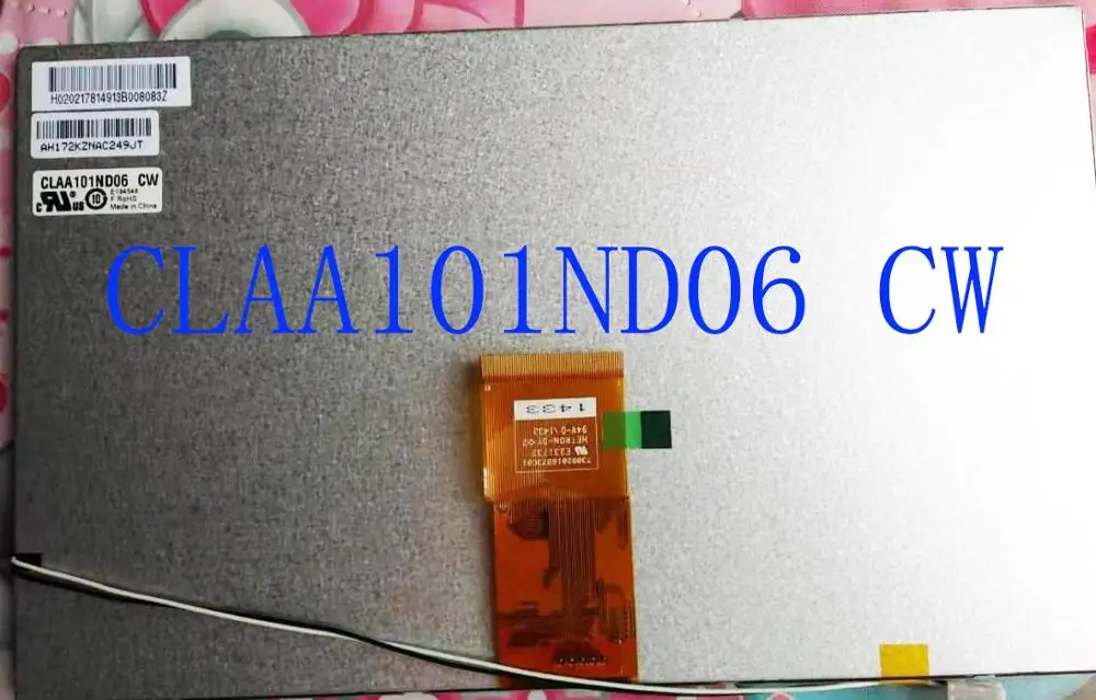 10 1 дюймовый автомобильный навигатор LCD 1024*600 CLAA101ND06 CW оригинал