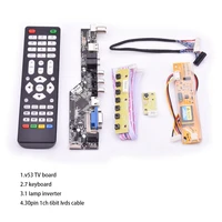 v53 universal tv lcd control board 10 42inch lvds driver board tv vga av usb ds v53rl bk full kit for ltn154at01
