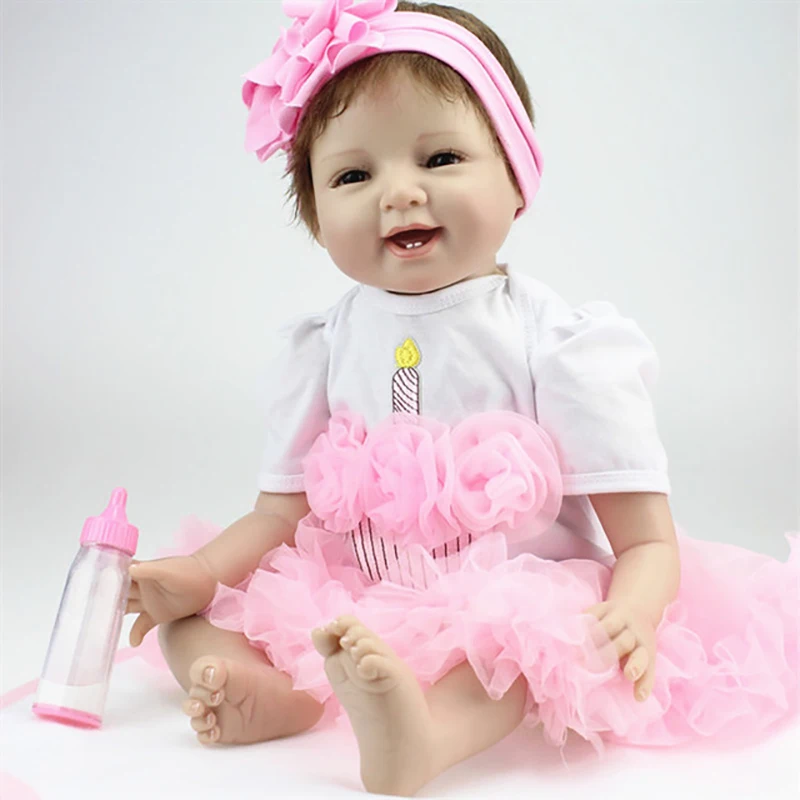 

55cm Reborn Baby Dolls Vinyl Silicone Lifelike Alive Soft Babies Toddler Newborn Toy Kids Boy Girl Birthday Chirstmas Gift