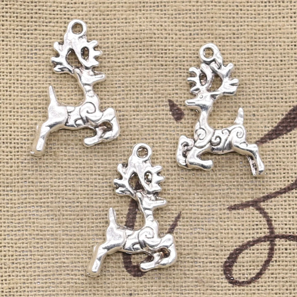 15 шт. подвески в виде рождественского оленя 25x15 мм|charms christmas|christmas charmscharms jewelry making |