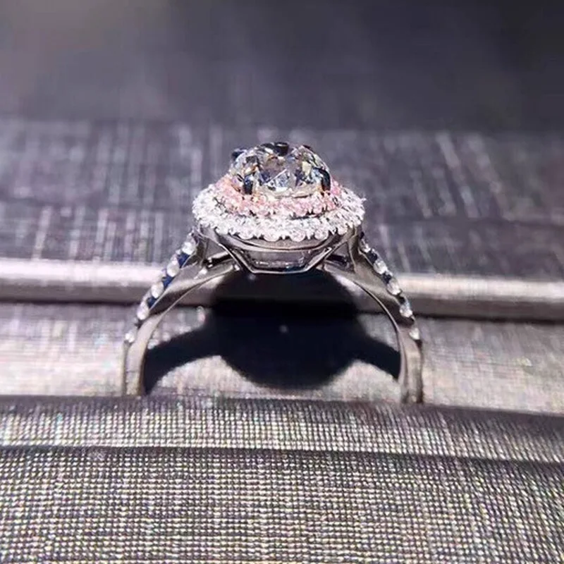 Everoyal Роскошные циркониевые круглые кольца для женщин ювелирные изделия Новые