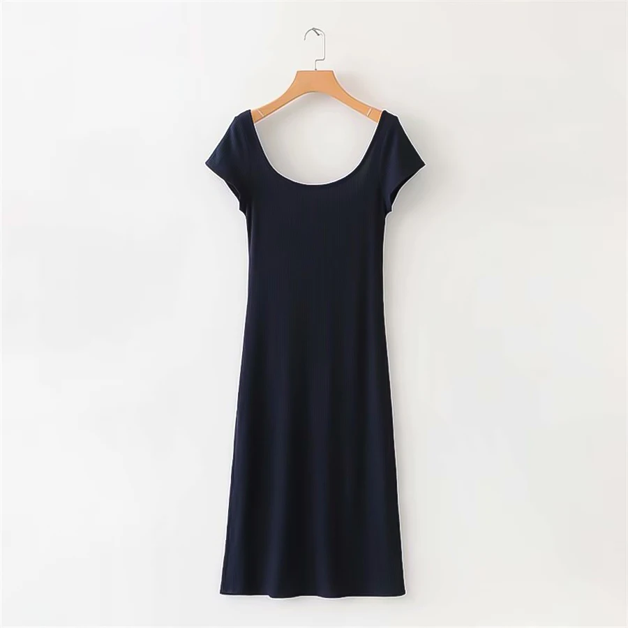 Autumn Women Sexy Side Split T Shirt Women's Slim Fit Dresses Knitted Long Beach Ladies Casual Strap bodycon party dress | Женская