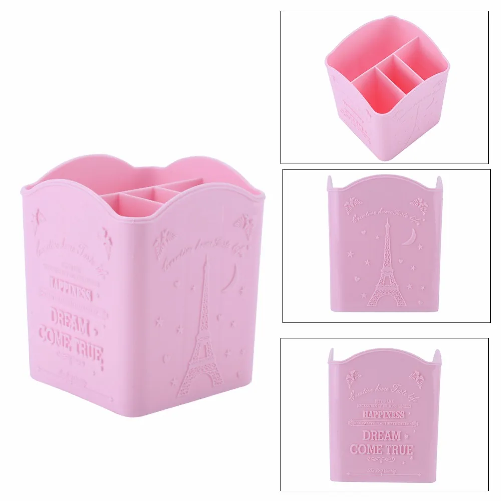 Органайзер для макияжа 4 gird коробка хранения косметики искусственных