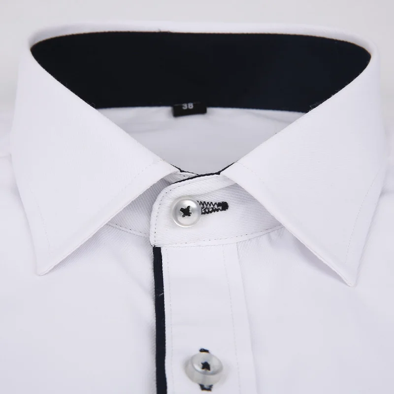 Мужская деловая рубашка с длинным рукавом голубая формальная Классическая из