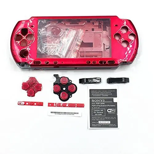 for PSP 3000 Red Полный корпус оболочка чехол Лицевая панель набор Ремонт Часть Полный Ремонт Замена для psp 1000/2000/3000 - Цвет: for PSP 3000 Red