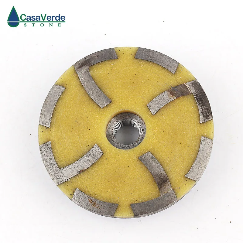 

Free shipping fine# 4 inch diamond filling resin grinding cup wheels M14 or 5/8-11 thread for grinding concrete and stone