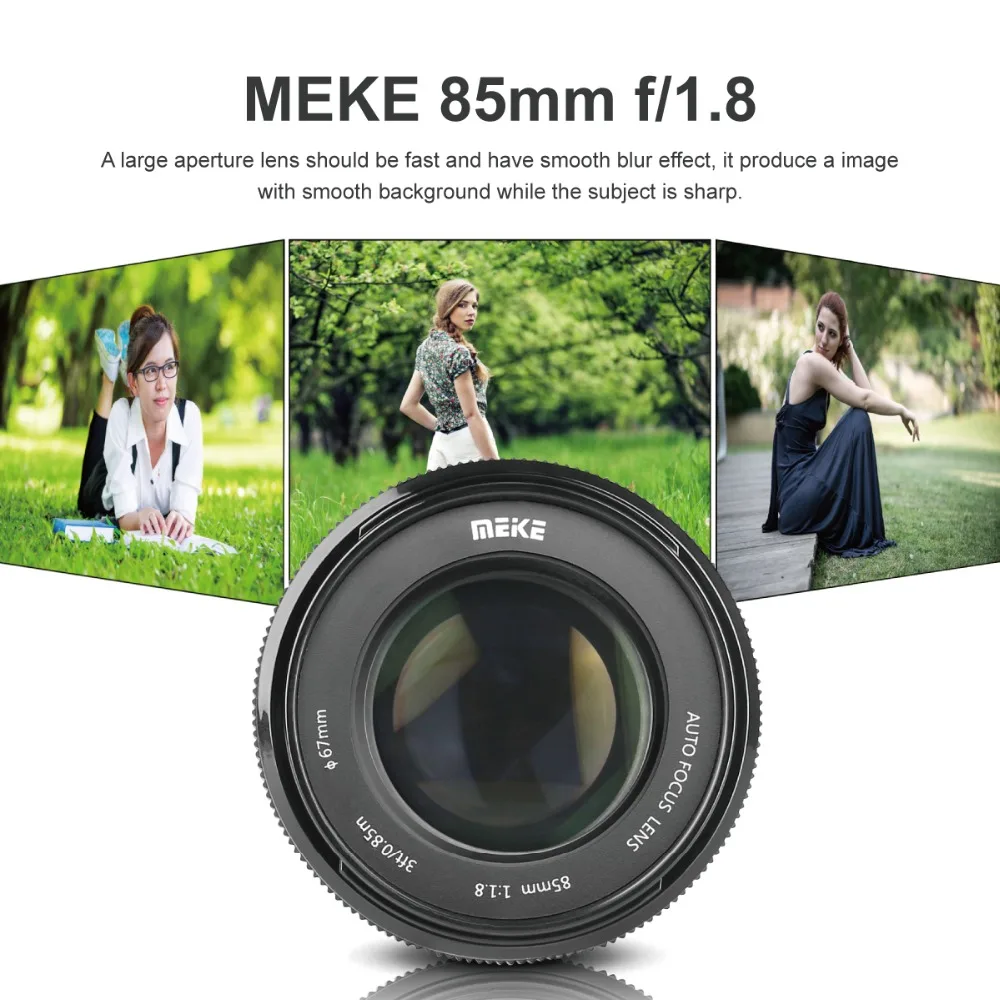 Meike 85 мм F1.8 Полнокадровый Автофокус портретный основной объектив для Canon EOS EF