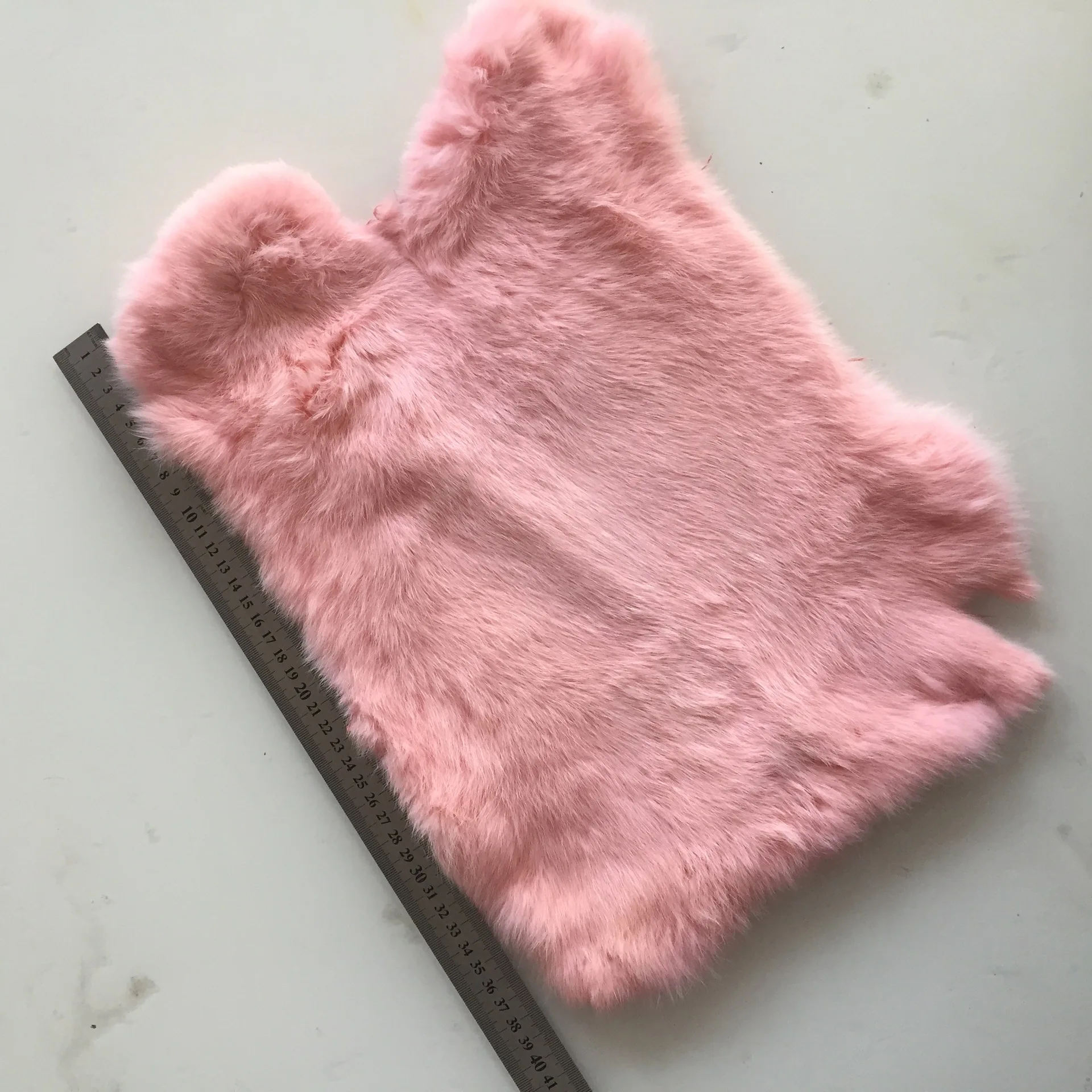 По оптовым ценам из натурального кроличьего меха 30x25 см DIY шарфы шапки с помпоном