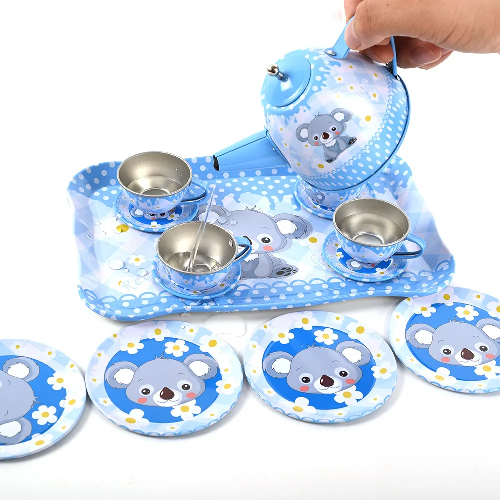 Металлический чайный набор BOHS миниатюрный игрушки Koala 15 шт.|Детские кухни| |