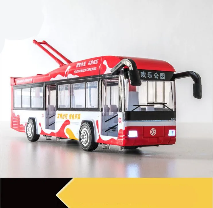 Модель автобуса из сплава 1:50 радиоуправляемая Игрушечная модель счастливого