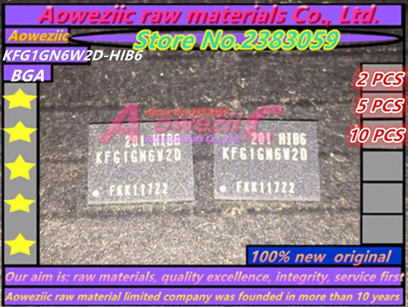 Aoweziic 100% Новый оригинальный чип памяти BGA KFG1GN6W2D HIB6| |