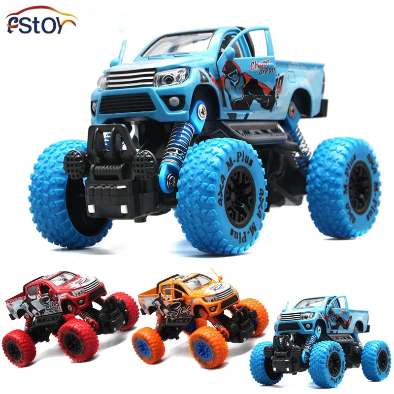 

Alloy 4WD buggy graffiti shock car ATV model before and after double back to force toy for children