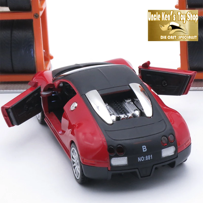 Литая модель машины Bugatti для мальчиков длина 14 см с металлическим материалом