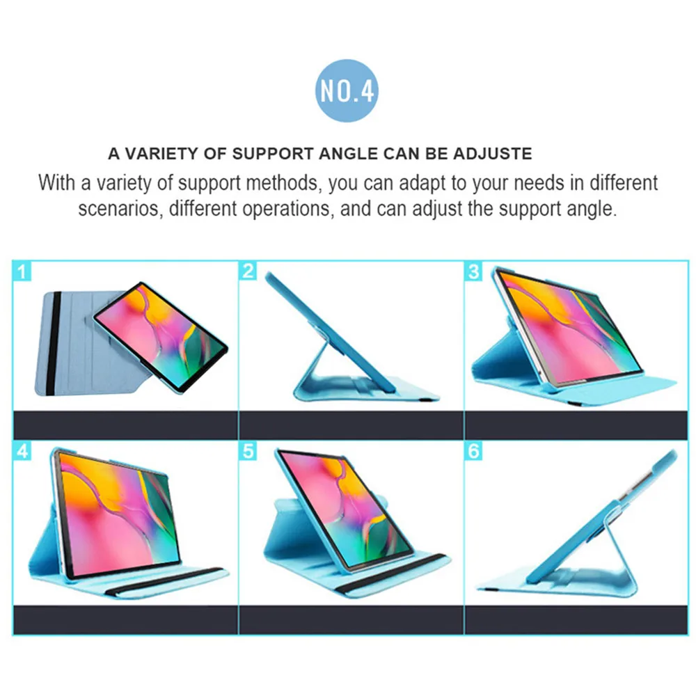 Вращающийся на 360 градусов чехол для Samsung Galaxy Tab S5E 2019 10 5 ''T720 T725 SM T720 Folio Stand PU