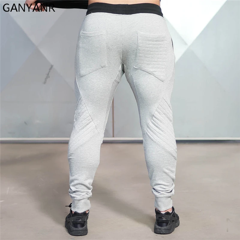 GANYANR мужские брюки для бега спортивные Леггинсы баскетбольная Тренировка Фитнес Бег для спортзала атлетики футбольные тренировочные брюки эластичные тренировки