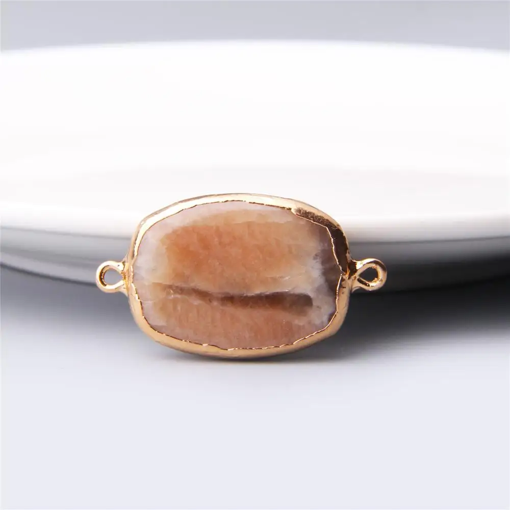 Женский кулон с подвеской из натурального камня в форме соединителя | Украшения и