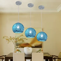 bedroom pendant lights for kitchen island ceiling lamp modern blue lighting bar aluminum light home indoor lights bulb for free