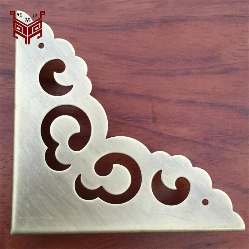 Античный медный угловой ящик 80 мм с окантовкой шкаф для мебели угловые рамы