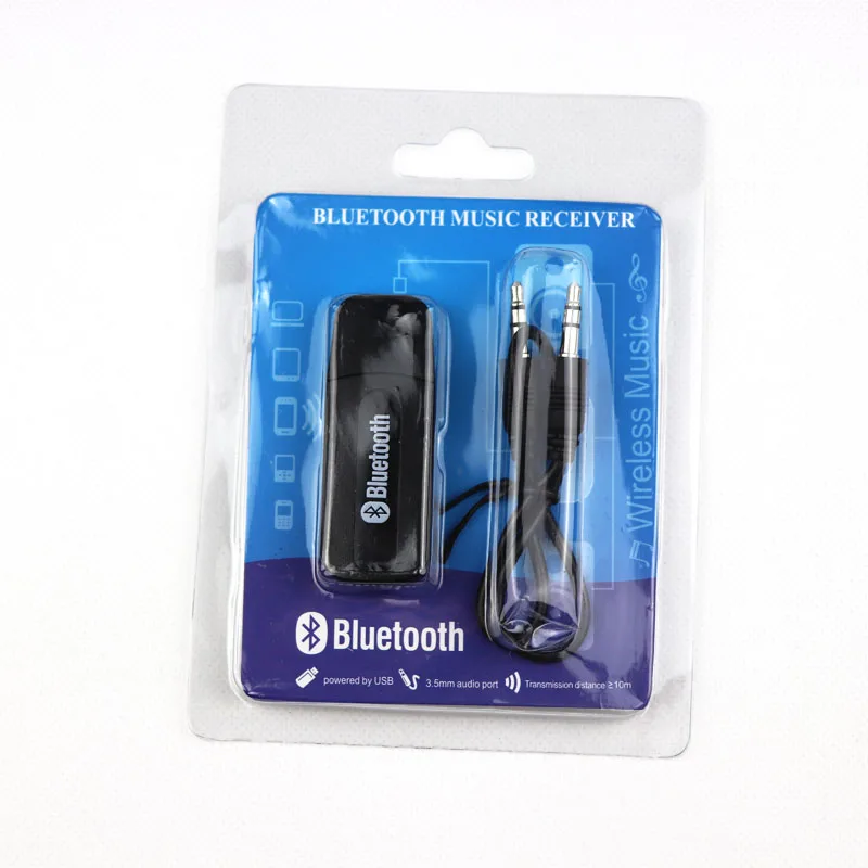 USB Bluetooth аудио приемник A2DP ключ стерео музыкальный приемник беспроводной адаптер для автомобиля AUX Android/IOS мобильный телефон 3,5 мм разъем