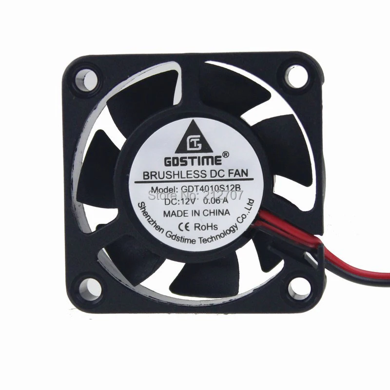 10 шт. Gdstime 4010 40 мм 4 см 40x40x10 12 в постоянного тока 2 контактный компьютерный