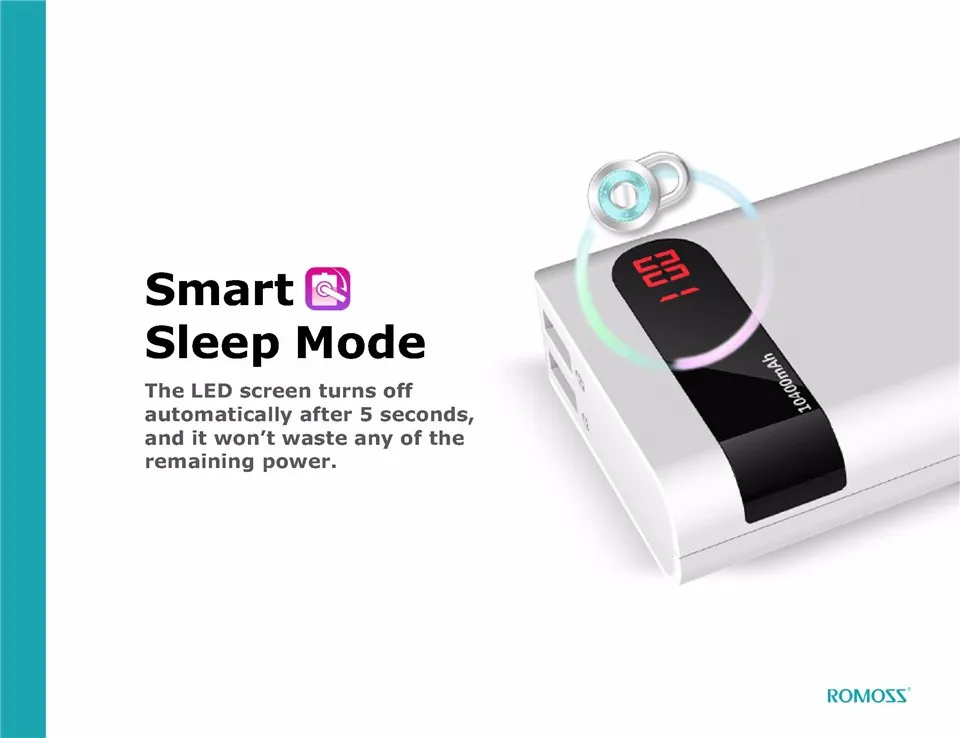 ROMOSS Sense4P Мощность банк 10000 мАч 18650 Мощность внешний аккумулятор запасного Мощность Зарядное устройство внешний телефон Батарея пакет для iPhone 8/8 Plus/х samsung