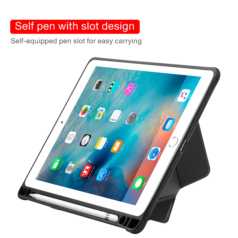Умный чехол для iPad 9,7 PU кожаный чехол-подставка для iPad Air 1 Air 2 iPad 5th 6th поколения с держателем ручки